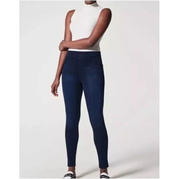 Women's SPANX Twilight Rinse Jean-ish® Ankle Leggings Size XL - Picture 1 of 15
